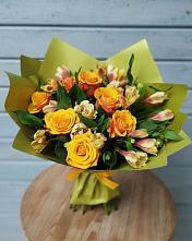 Букет созвездие в Тюмени Букет цветов из:  Альстромерии и Розы в Тюмени