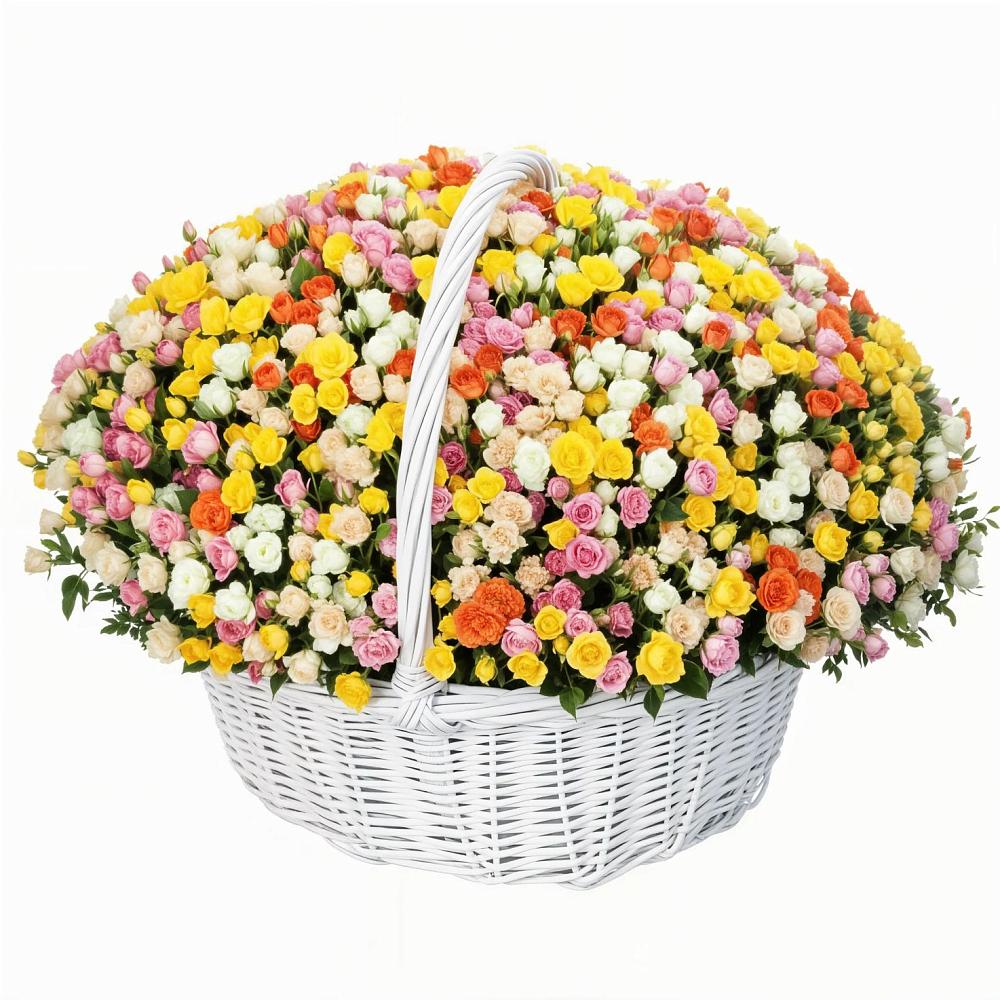 Премиум корзина Кустовых Роз в Тюмени Премиум букет из: Розы в Тюмени