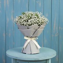 Букет Белые гипсофилы в Тюмени Букет цветов из:  Гипсофила в Тюмени