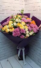 Букет Красочный праздник #REPLACE_PRED# Тюмени Букет цветов из:  Хризантемы и Розы #REPLACE_PRED# Тюмени