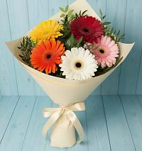 Букет праздник в Тюмени Букет цветов из:  Герберы в Тюмени