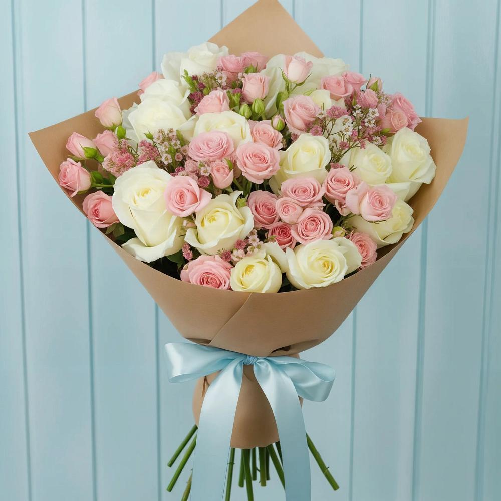 Букет романтичный подарок в Тюмени Букет цветов из: Розы в Тюмени