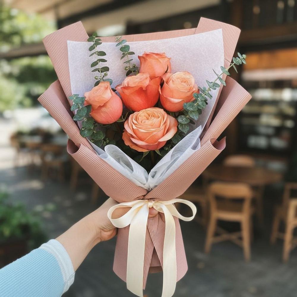 Букет персиковый аромат в Тюмени Букет цветов из: Розы в Тюмени