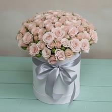 Композиция утонченная красота в Тюмени Цветочная композиция из Розы в шляпной коробке в Тюмени