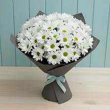 Букет белые хризантемы в Тюмени Букет цветов из:  Хризантемы в Тюмени