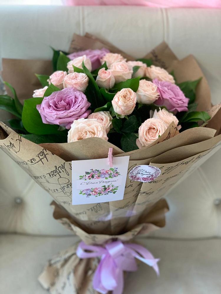 Букет розовая сирень в Тюмени Букет цветов из: Розы в Тюмени