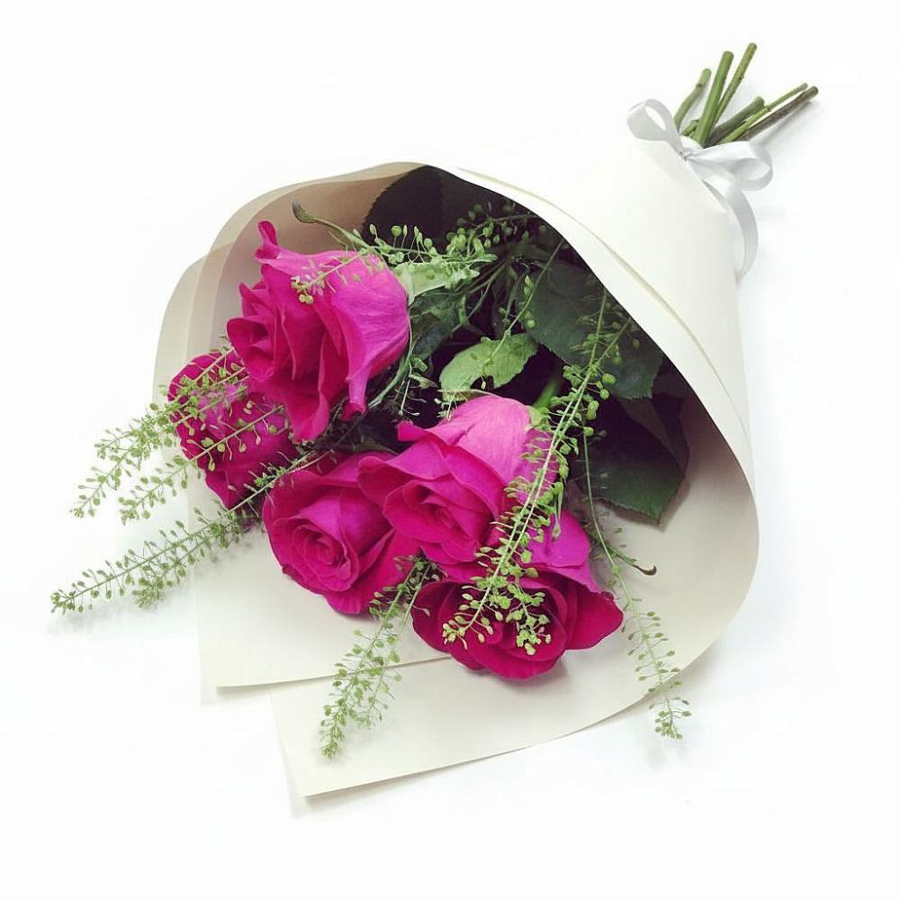 Букет ярко-розовый в Тюмени Букет цветов из: Розы в Тюмени