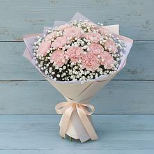 Букет Нежность рассвета в Тюмени Букет цветов из:  Гвоздики в Тюмени