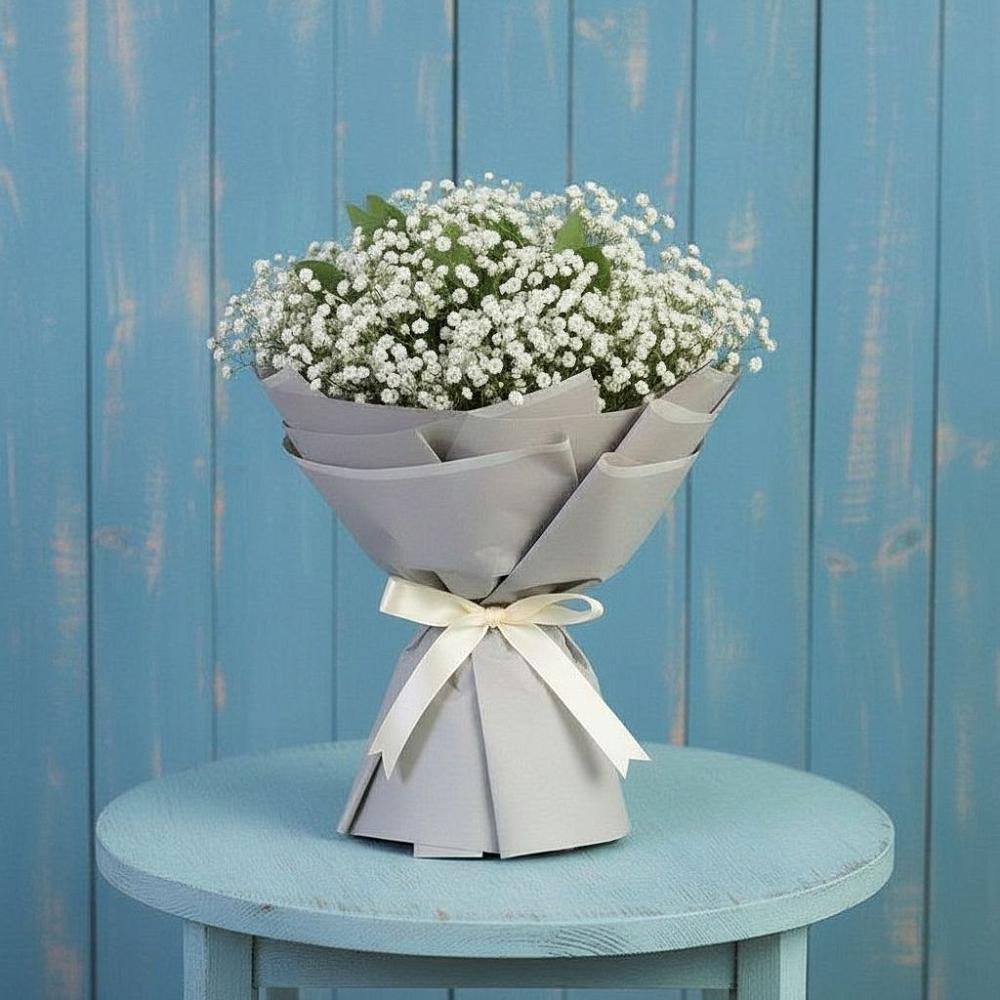 Букет Белые гипсофилы в Тюмени Букет цветов из: Гипсофила в Тюмени