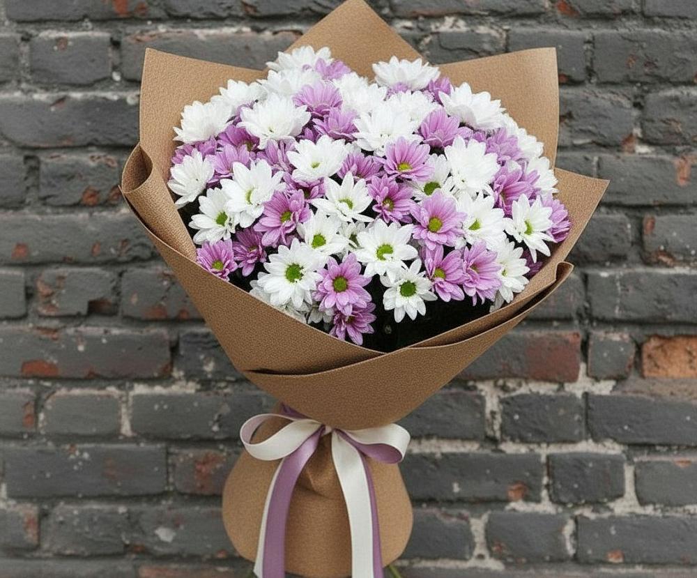 Букет цветов из: Хризантемы в Тюмени