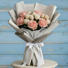 Букет Нежное облако в Тюмени Букет цветов из:  Розы в Тюмени