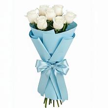 7 Белых роз Проуд в Тюмени Букет 7 белых роз Проуд в Тюмени