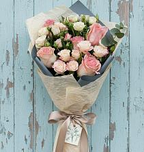 Букет нежный и розовый в Тюмени Букет цветов из:  Розы в Тюмени