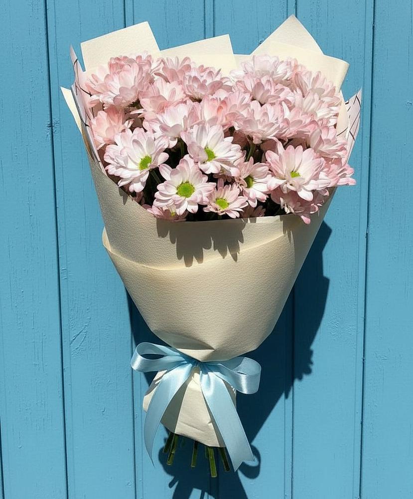 Букет Розовые хризантемы в Тюмени Букет цветов из: Хризантемы в Тюмени