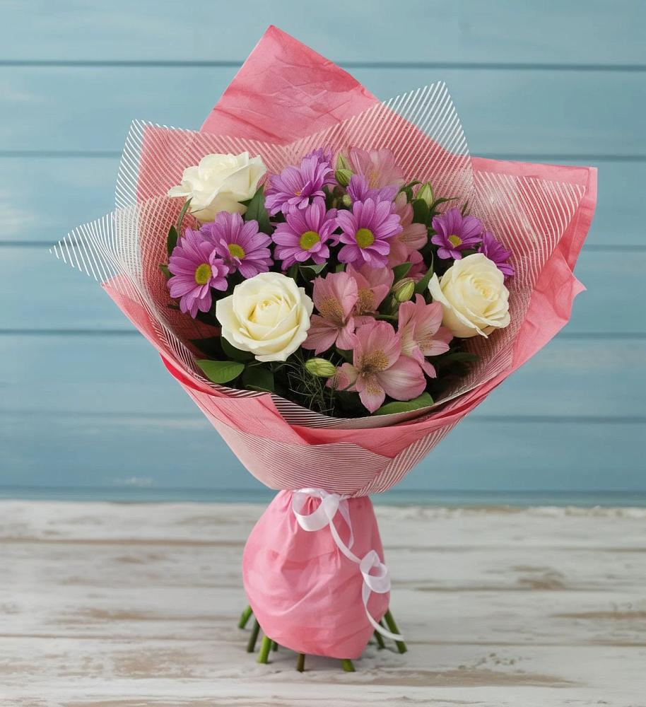 Букет комплимент в Тюмени Букет цветов из: Герберы в Тюмени