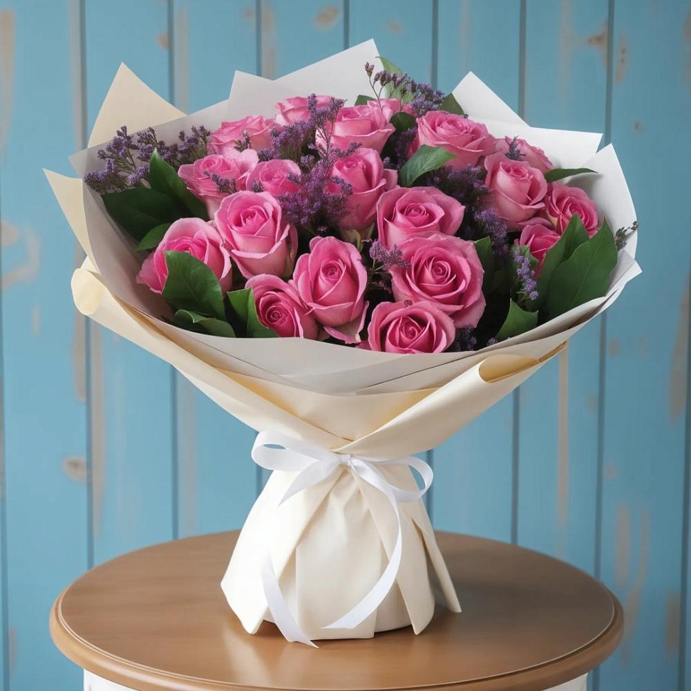 Букет счастливые мгновения в Тюмени Букет цветов из: Розы в Тюмени